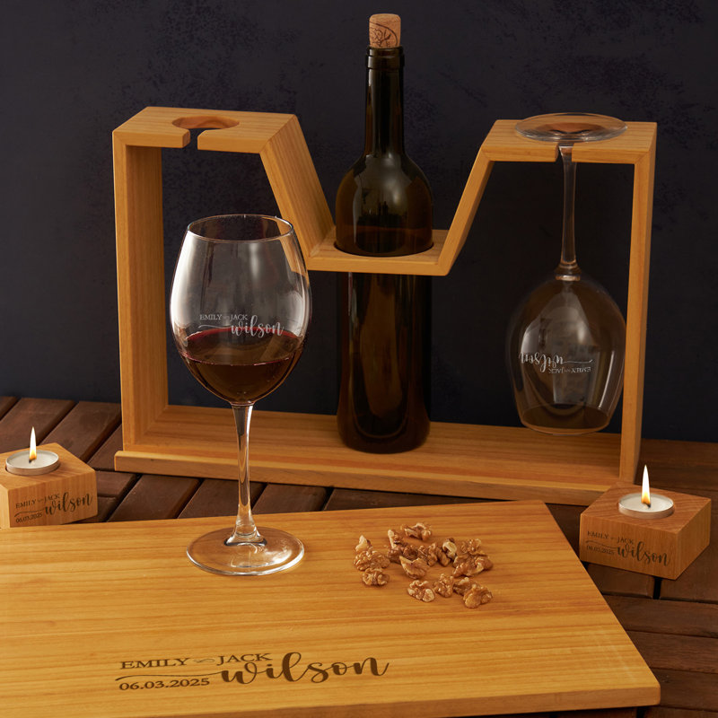 Tabletop Wine Bottle Rack in Brown, Yes