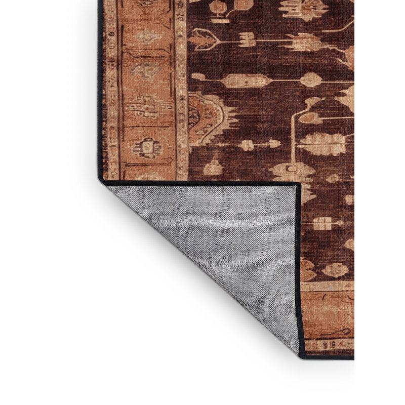 Tapis noir surteint lavable à la machine, Carré 5 pi