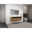 Meuble-lavabo 48 po avec lavabo d'art en céramique blanche, porte à fermeture douce 4 po, montage flottant, contreplaqué