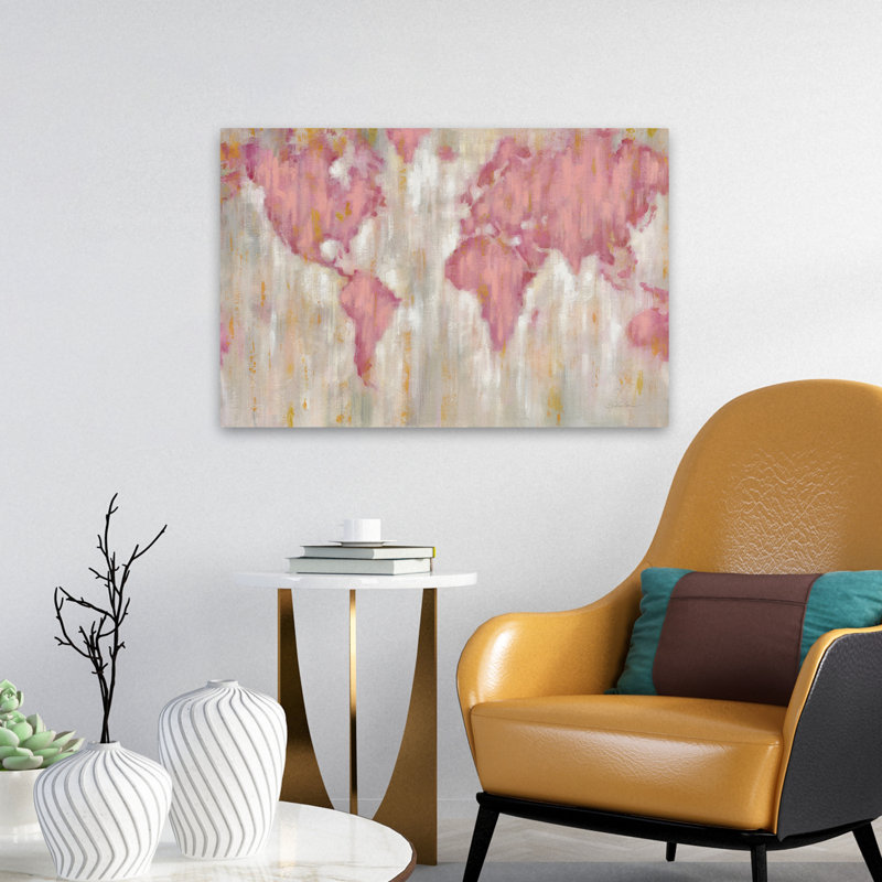 Blush - mappemonde - crème beige abstraite, H 24 po x l 16 po