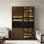 Ensemble de buffet avec armoire à vin de style italien minimaliste Luxury Series avec bande lumineuse à DEL intégrée