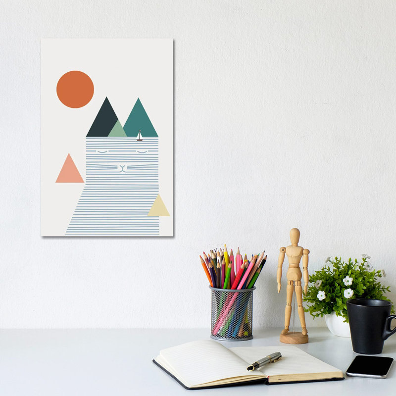 Cat Landscape LII by Lim Heng Swee - Wrapped Canvas Print, 20.32 cm H x 30.48 cm W