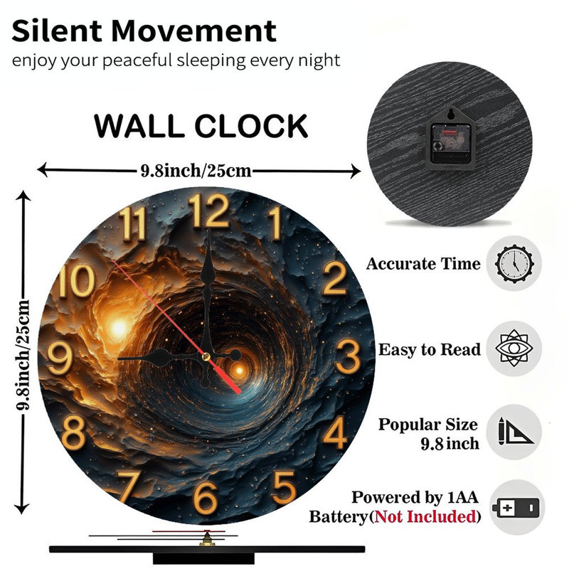 Horloge cosmique tourbillonnante