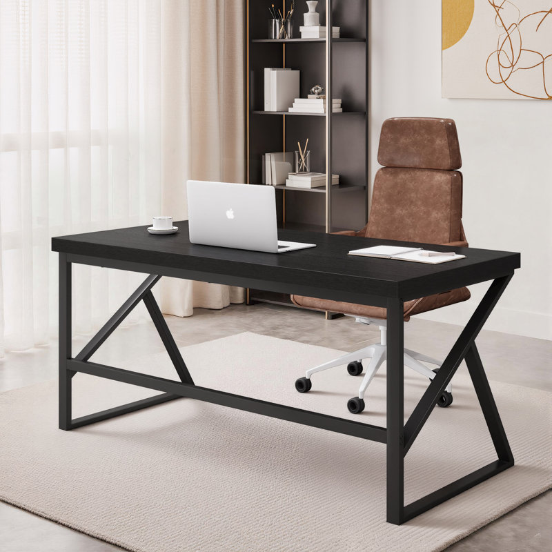 Bureau d'écriture Kelleia, H 29,5 po x l 60 po x P 23,6 po, Chêne noir