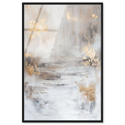 Art mural en verre acrylique ultrabrillant encadré patiné bruni par Art Remedy, cadre noir, 24 x 36
