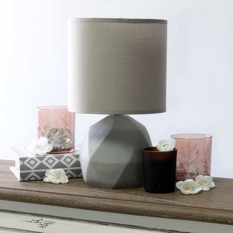 Geometric Concrete Lamp, Gray