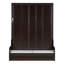 Grand lit escamotable mural avec coussin, espresso
