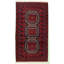 Tapis décoratif en laine rouge/bleu foncé de conception unique 3 pi 3 po x 6 pi noué à la main new age rizbaft