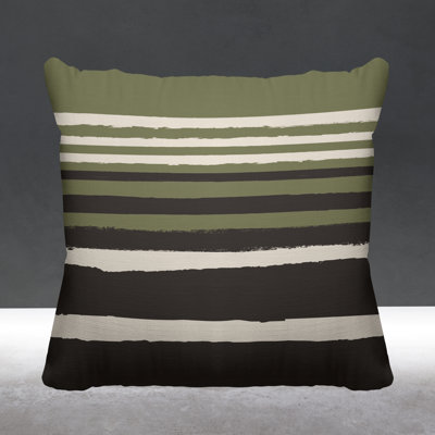 Striped Outdoor Reversible Throw Pillow