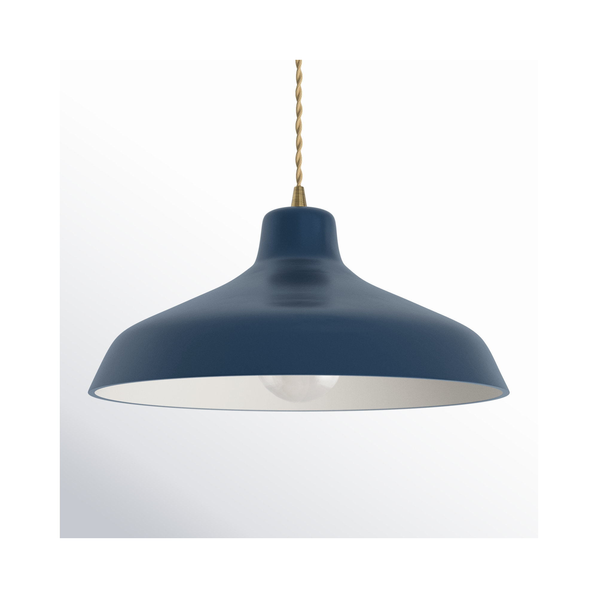 Fallon Ceramic Dimmable Pendant, Midnight Sky, 6.25" H x 13.5" W x 13.5" D, Antique Brass