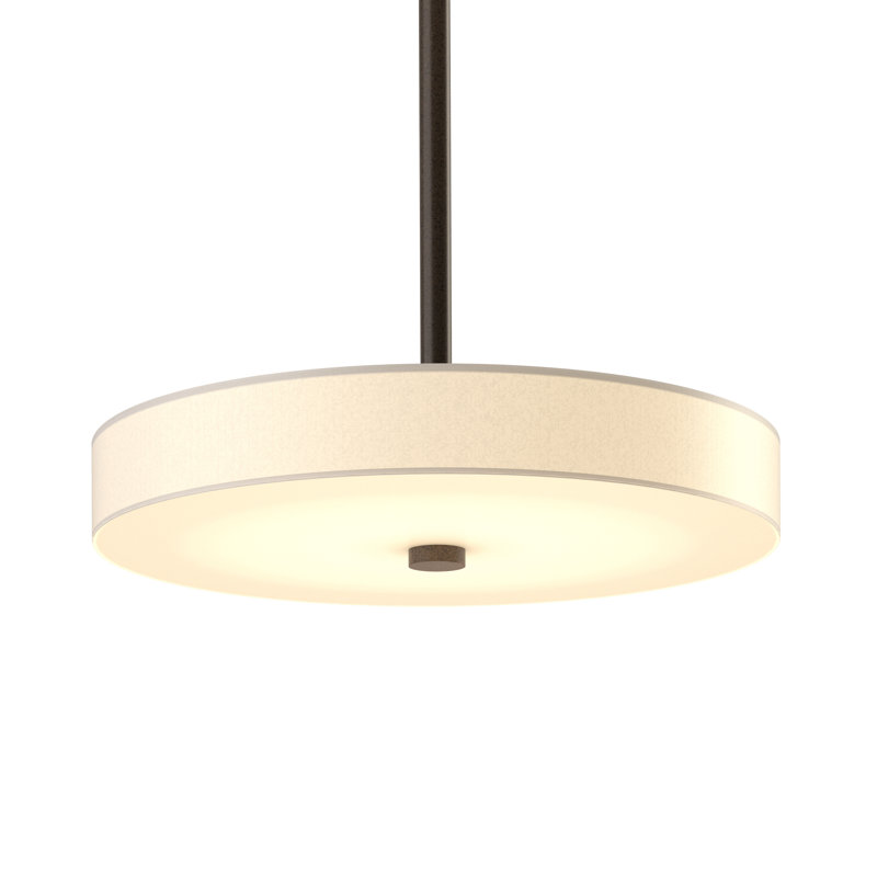 Disq 1 - Light Unique Drum LED Pendant, Bronze, Standard: 9.2" to 51.2"