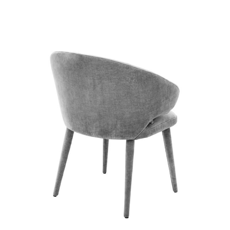 Cardinale Upholstered Arm Chair, Gray