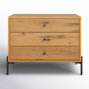 Aceton 3 - Drawer Nightstand DUSTY BROWN 