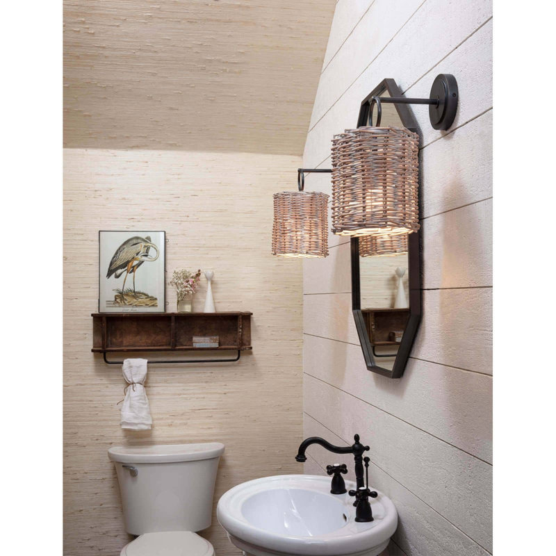 Nantucket 1-Light Armed Sconce, Polished Nickel
