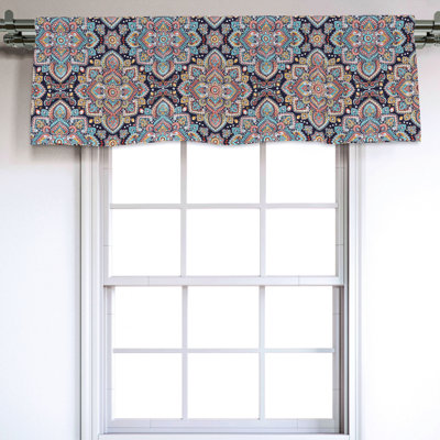 Sateen Damask Ruffled Window Valance