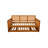Bruke Daybed Frame with Pop Up in Honey Finish (Mattresses Not Included)