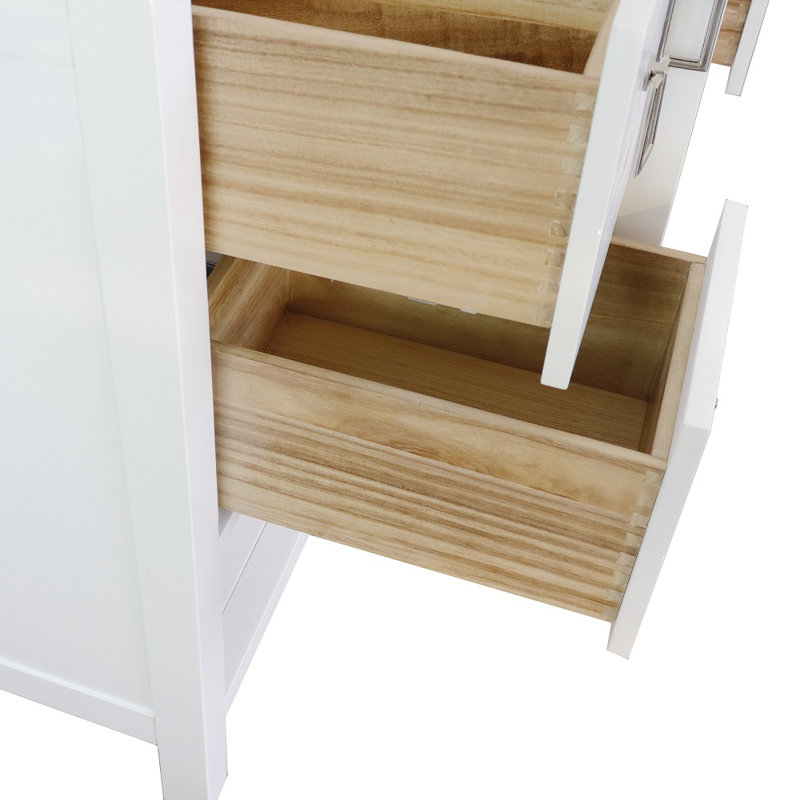 Base de meuble-lavabo simple 48 po Monterey seulement, blanc