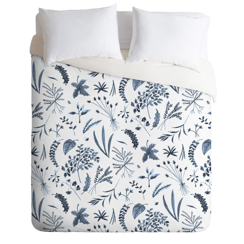 Polyester Floral Duvet Cover, Queen Duvet Cover + 2 Shams