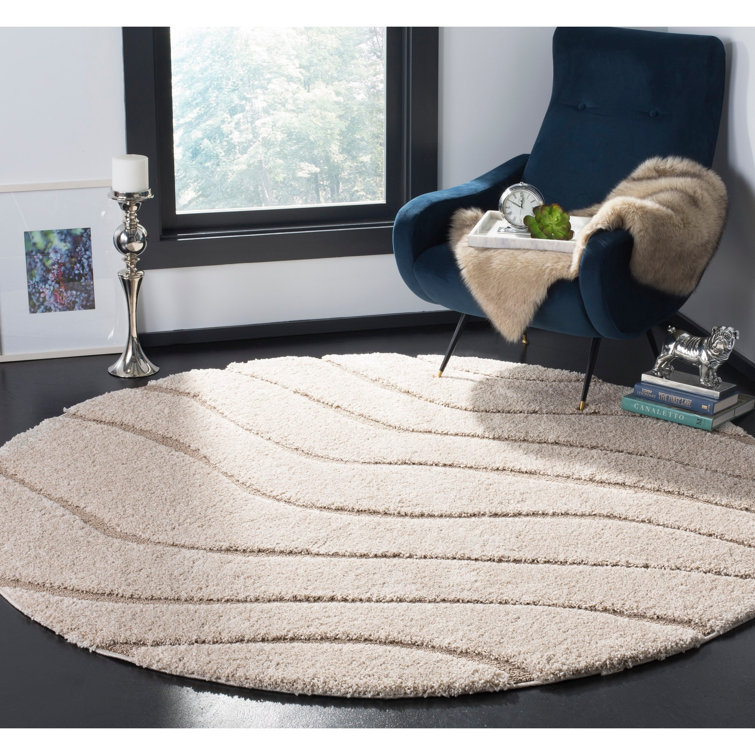 Ashal Abstract Cream/Beige Area Rug