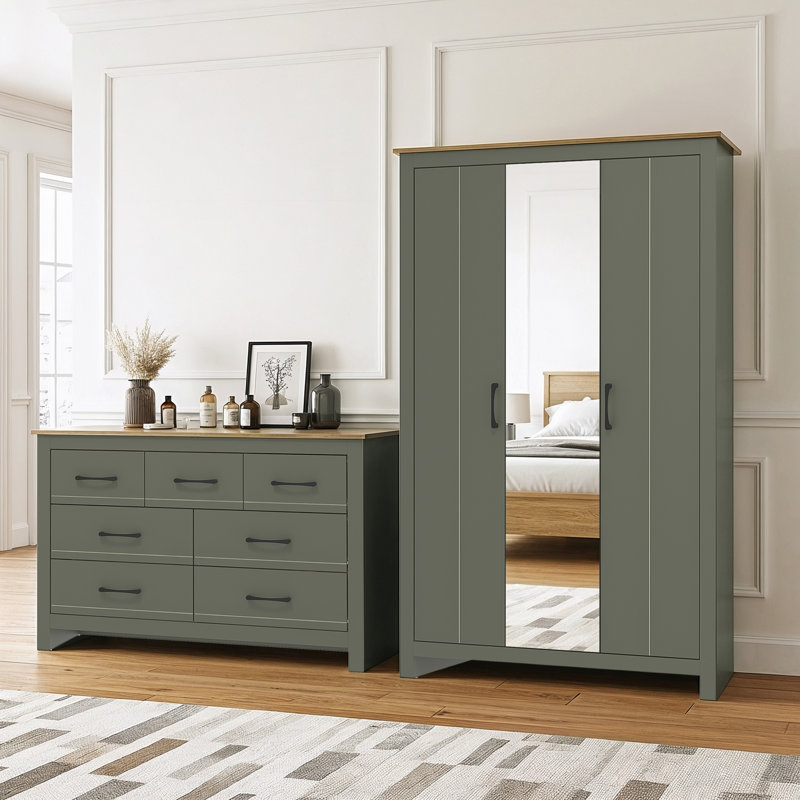 Limestone Storage Suite Bedroom Set, Kale Green