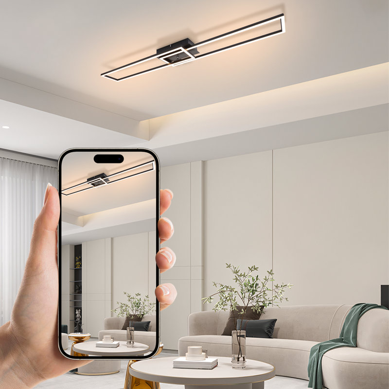 Darlynne LED Flush Mount, Matt black