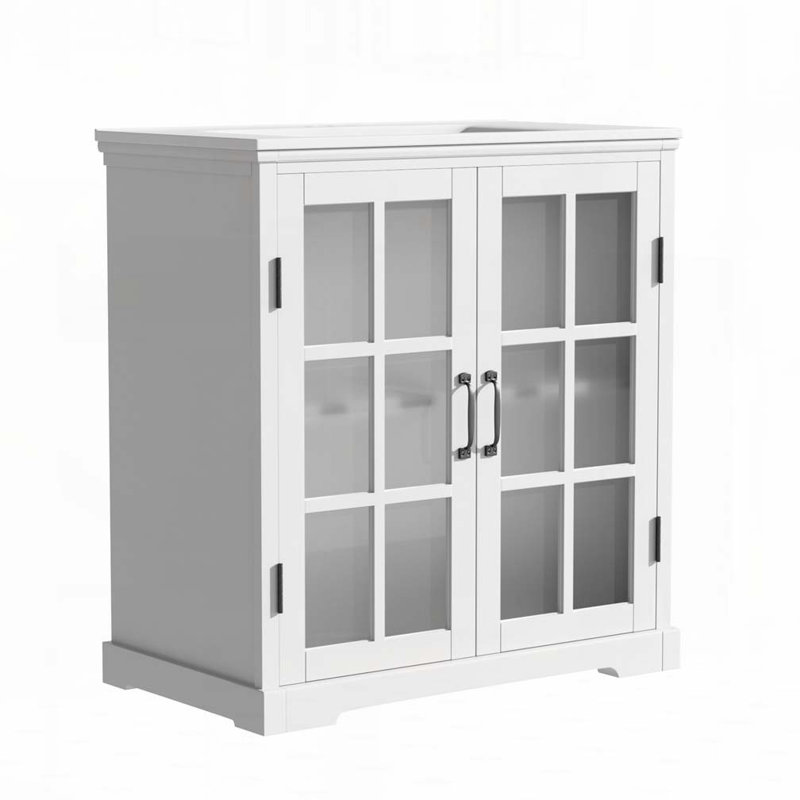 Bathroom Vanity with Ceramic Sink, White