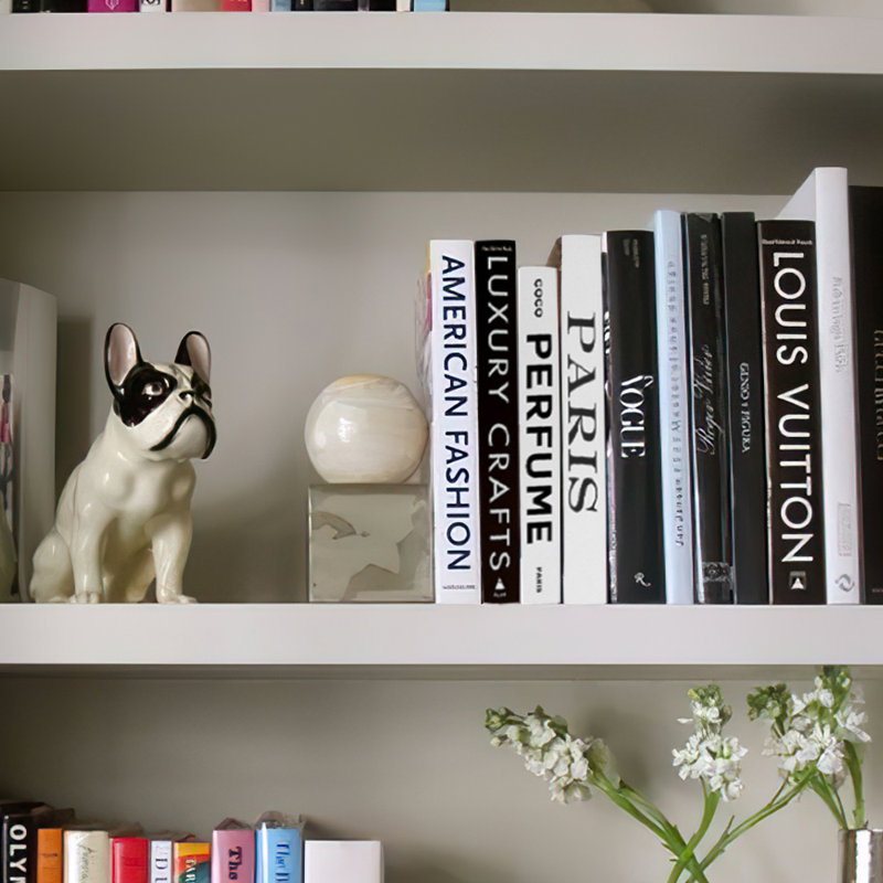 White Decorative Book Set of 3, Foldable Decorative Books with Floral and Vintage-Inspired Covers for Modern Shelf and Table Styling