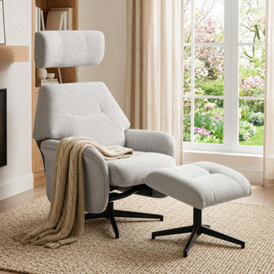 52 cm Wide Fabric Swivel Recliner