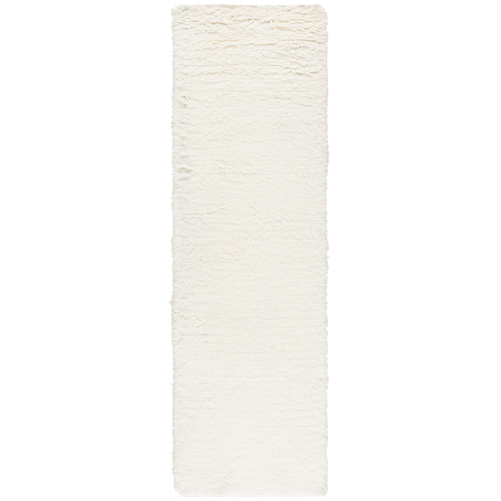 Abriel Handmade Wool Ivory Rug, Runner 2'3" x 8'
