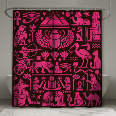 Rideaux de douche égyptiens Hiéroglyphes