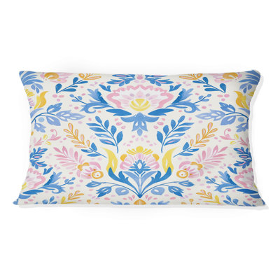 Motif de fleur de bohème rose doux et bleu - motif de paradis IV