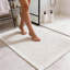 Ensemble de 2 tapis de salle de bain gaufrés, grand tapis de bain antidérapant en tricot gaufré pour plancher de douche, baignoire et porte de salle de bain, séchage rapide ultra doux