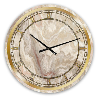 Horloge murale en onyx blanc et marbre blanc naturel
