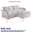 Canapé en velours côtelé gris avec 2 canapés modulaires en L pour l'intérieur, matériaux hauts, salon moelleux, coussins confortables et de qualité-914236514-914236512-914236517