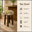 Tabouret de bar rembourré avec structure en bois d'acacia massif Spindle-1024017919