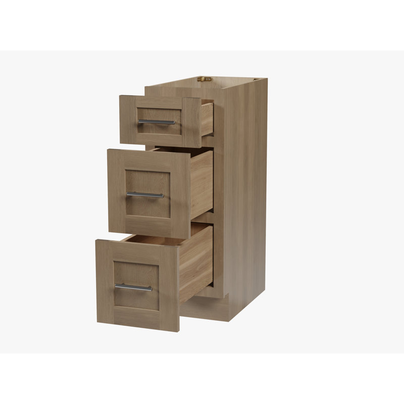 Base de meuble-lavabo 3 tiroirs Disar, Satin