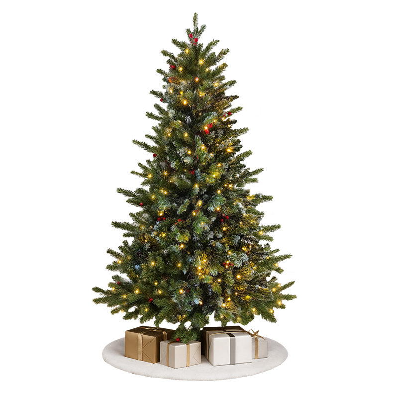 Pine Traditional LED Lightup Christmas Half Tree SX-0098L, 4.92' H