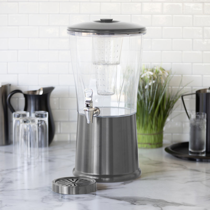 Acier inoxydable avec infuseur 3 gallons, Tungstène foncé
