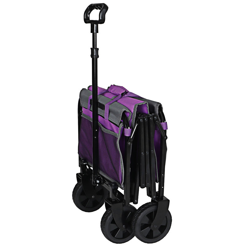 Collapsible Foldable Wagon With Wheels, Purple