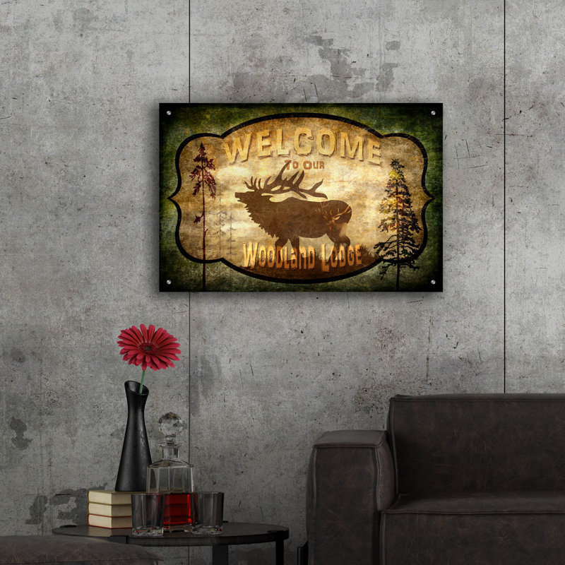 «Welcome Lodge Elk» par Lightbox Journal, H 24 po x l 36 po x P 0,2 po