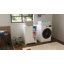 Armoire à linge avec panier amovible, panier à linge inclinable