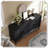 Premium Rustic Farmhouse Credenza Symmetrical Sunburst Door TV Stand Storage-2117683318