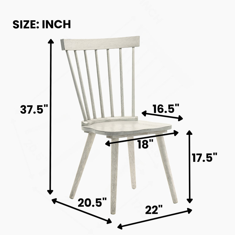 Ensemble de 2 pièces pour chaise de salle à manger rustique moderne de style campagnard au design rétro, facile à assembler