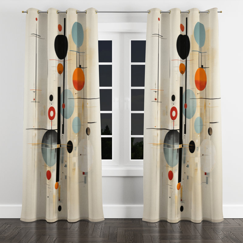 Rideau occultant moderne à œillets Singley - Harmonie, L 52 po x L 84 po, Œillets dorés