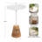 Lodia Round Wood and Metal End Table-887554133-887554134