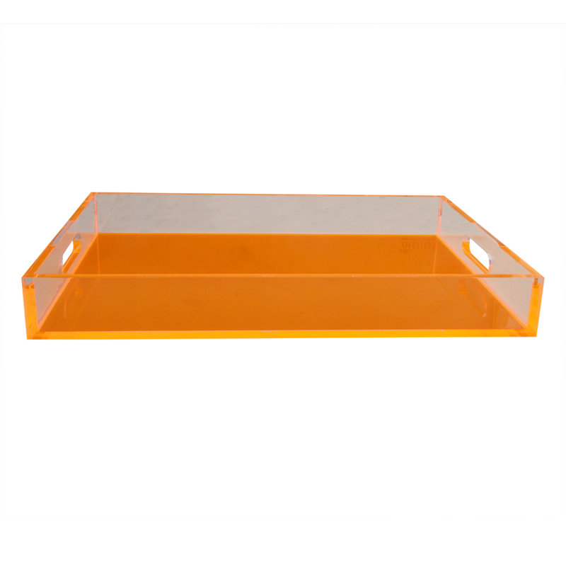 Plateau de service Delaysha, Orange fluo, H 2 po x l 15,75 po x P 11 po