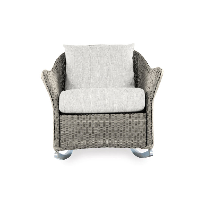 Weekend Retreat Outdoor Rocker Chair, Pewter, Charlotte Sparrow