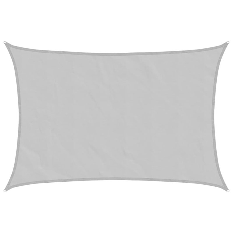 Camiesha 100% Polyester Oxford 6m x 5m Rectangle Shade Sail, Light Grey, 5m x 6m