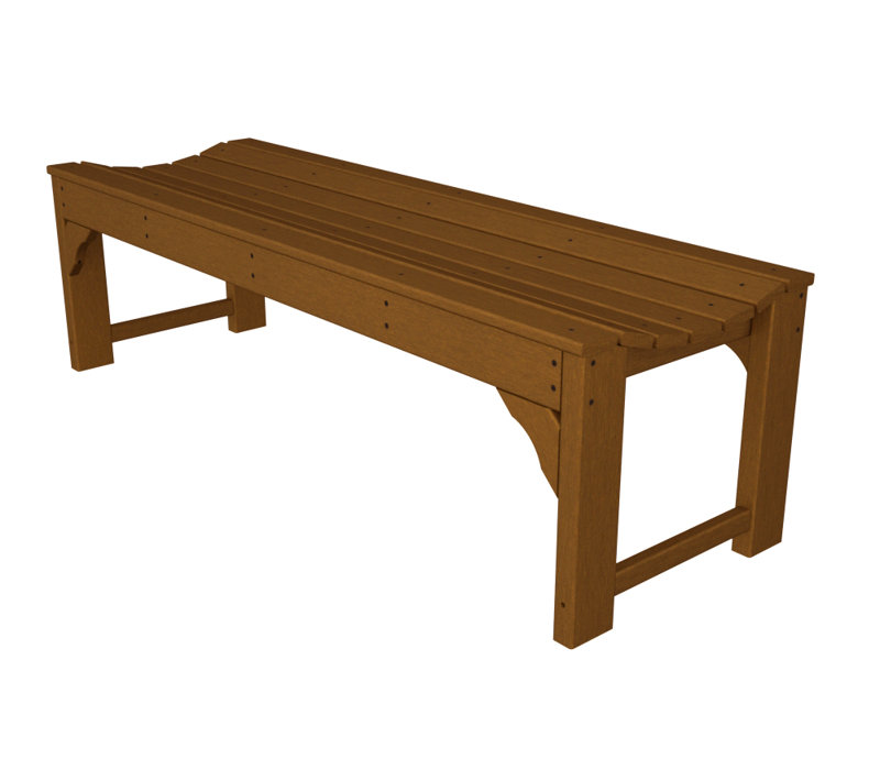 Banc de jardin POLYWOOD, Teck foncé, 60 po