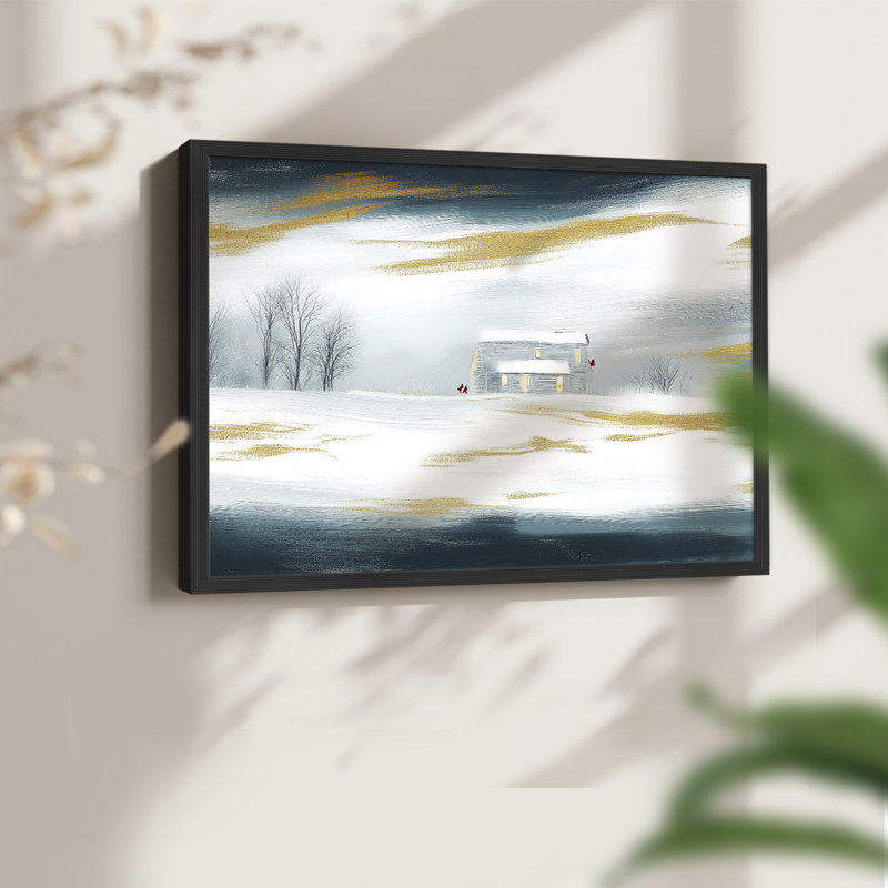 Art de Noël - CCXVII - Reproduction encadrée - Restickable, H 16 po x l 20 po, Noir, noir, noir, noir